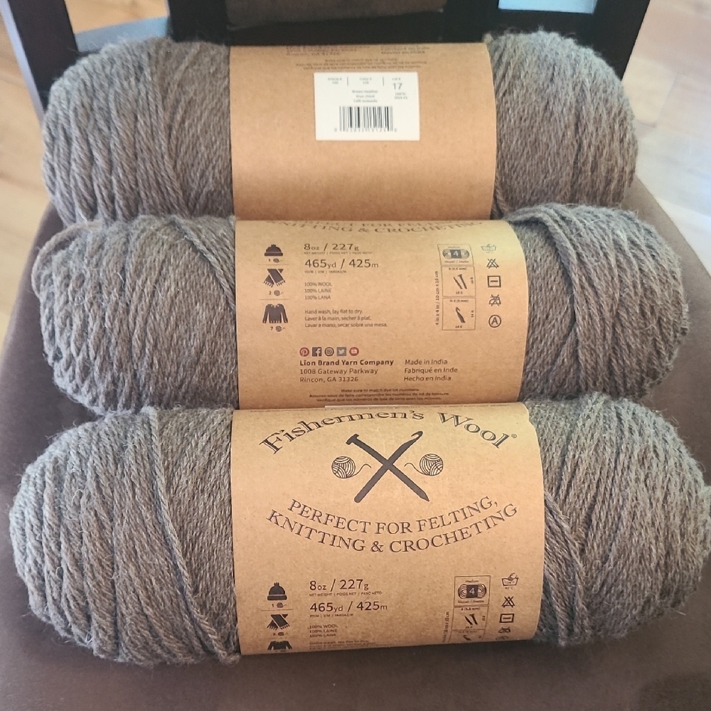 Fishermen's Wool Yarn - BROWN HEATHER
